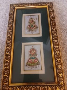 Marble Jewerly  Framed Decorative Wall Art Meenakari